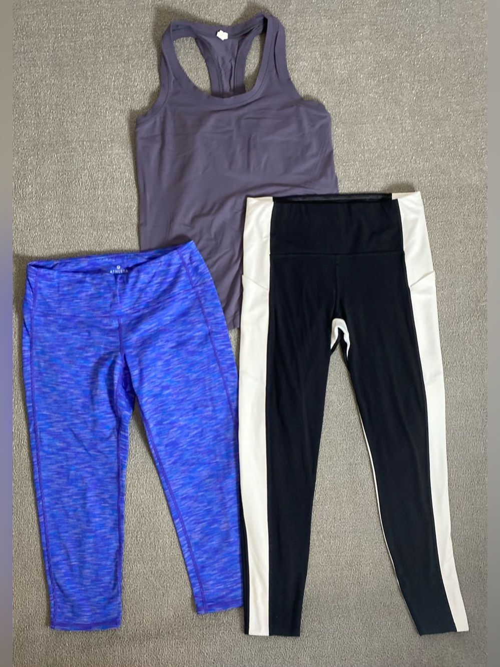 Athleta Bundle 2 Pairs of Leggings and Athletic Tank- Athleisure Performance Gym